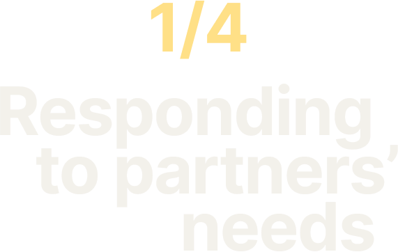 1/4 Responding to partners’ needs