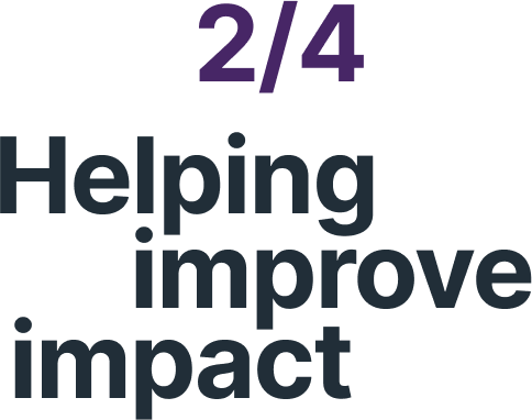 2/4 Helping improve impact